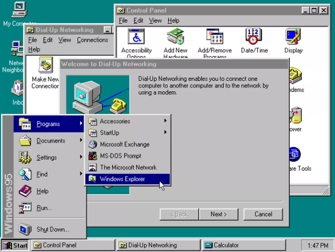 Tất cả icon trong Windows 95 sẽ được thay thế